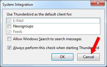 T'bird System Integration dialogue