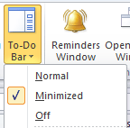 Outlook 2010 To-Do Bar Layout tool