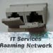 network cable point with a roaming network sticker