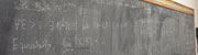 closeup of chalkboard in lecture room