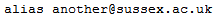 Expert Mode alias extra reference
