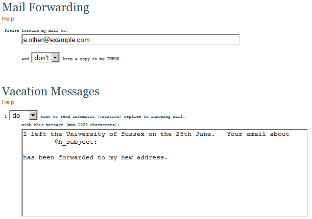 vacation leave mail