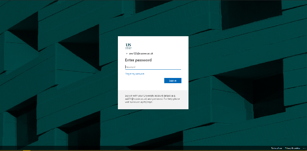 The new office 365 authentication screen