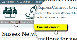 the setup link on the support page and the XpressConnect button