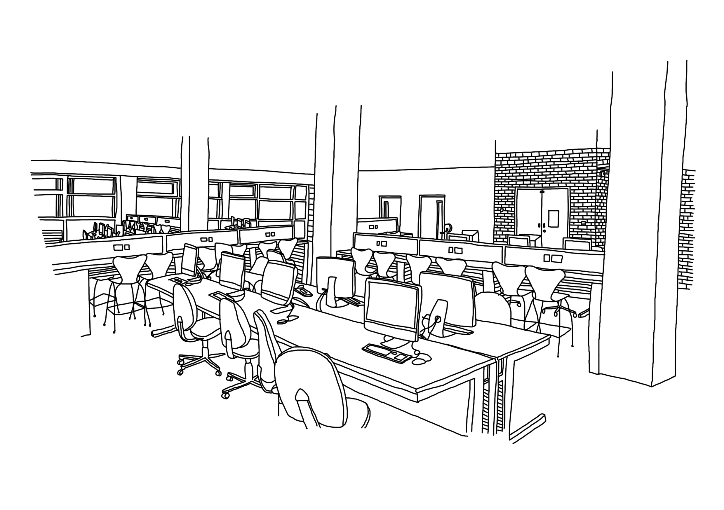 Computer Room Drawing