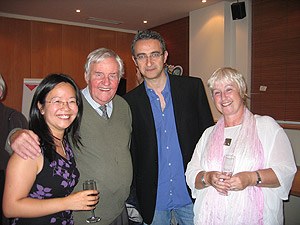 From left: Sandra Koa-Wing, Richard Briers, Simon Garfield and Dorothy