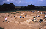 The Roman villa dig at Barcombe, near Lewes, East Sussex