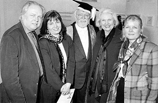 The Attenborough family at the Gardner Centre for Lord Attenboroughs inauguration as Chancellor in 