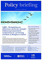 FoRB – Recognising our differences can be our strength: Enhancing transatlantic cooperation on promoting Freedom of Religion or Belief