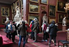 2 ad students in gallery