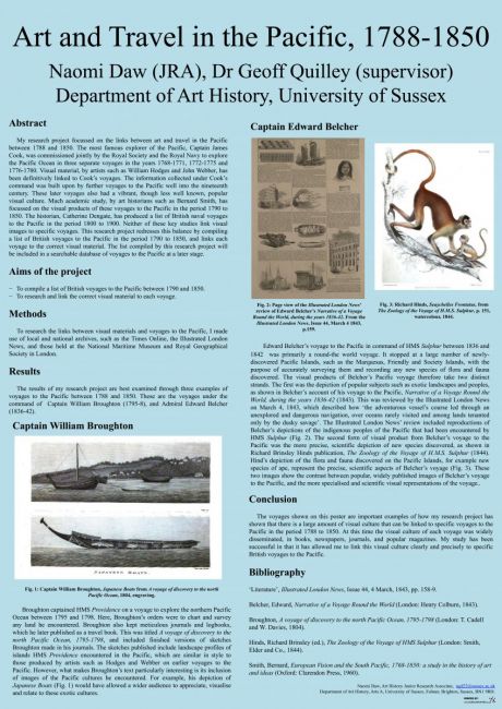 Naomi Daw - JRA Poster - Art and Travel in the Pacific 1788-1850