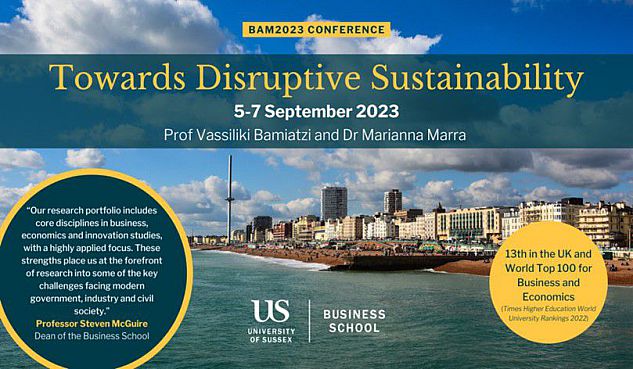 Poster for conference of Towards Disruptive Sustainability