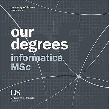 Front cover of Informatics MSc Degrees Booklet