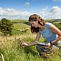 Human Science student Katherine Fensome spent the summer on the Downs, recording flower species for a survey of wildflower forage for bees – part of research being conducted in the University’s Laboratory of Apiculture and Social Insects