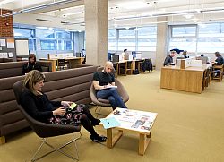 The Library houses the Sussex Research Hive, a dedicated graduate study area for doctoral students and researchers