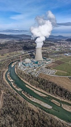 The Gösgen Nuclear Power Plant (in German Kernkraftwerk Gösgen, abbreviated in KKG) is located in the Däniken municipality (canton of Solothurn, Switzerland) on a loop of the Aare river. It is operated by the ad hoc society Kernkraftwerk Gösgen-Däniken AG.