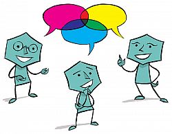 Hive heads and speech balloons