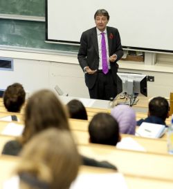 Lionel Zetter advising Politics students on graduate employment opportunities