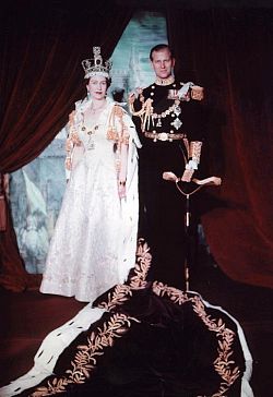 Queen Elizabeth II at her coronation