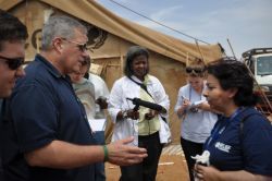 Humanitarian aid workers in Sudan