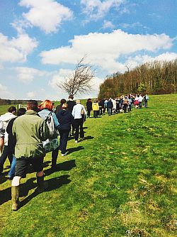 Staff on the Boundary Walk, which took place on 1 May