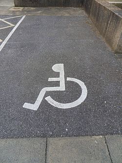 Disabled car parking space (outside Arundel building)