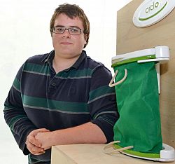 Model of a recycling bin for Product Design Degree Show 2013