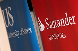 Santander and Uni of Sussex banner