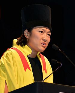 Zhang Xin at the University of Sussex summer graduation, 2013