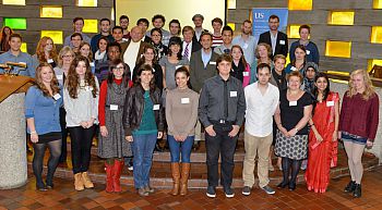 Scholarship recipients met with the Vice-Chancellor and the donors who had funded their scholarships.