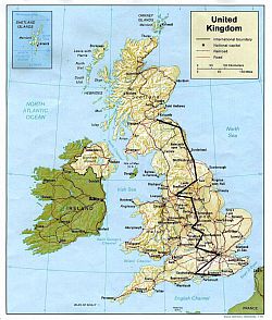 Brighton to Edinburgh map