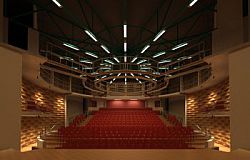 interior of theatre, view from stage. acca