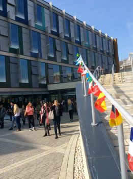 Flags from across the globe are flying on the Jubilee building this week as part of One World Week.