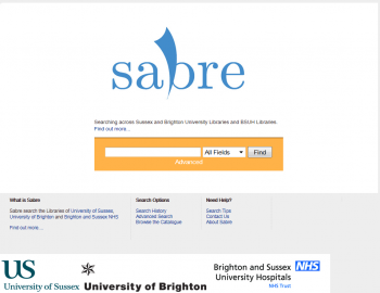 Screen shot of SABRE search interface
