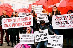 photo of sex workers campaigning