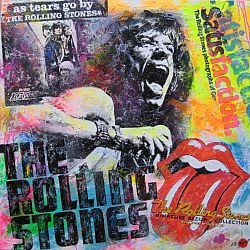 Painting of Rolling Stones album covers