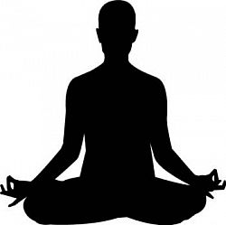 Yoga sitting silhouette