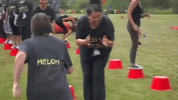 Animated GIF of Staff Olympics sponges game