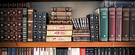 books on a bookshelf