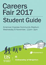 Front cover of the Careers Fair 2017 guide for students