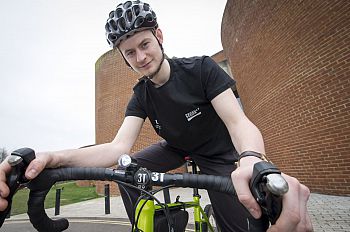 Student Jake Thompson has designed a bike light app which flags up cycling trouble spots