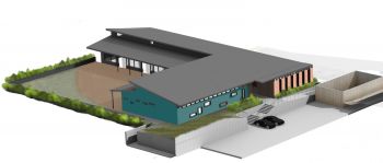 An artist's impression of the new campus childcare building, due to open in summer 2013