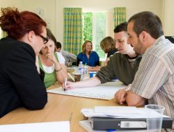 Staff at a taining event
