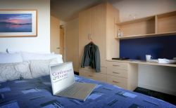 Bedroom occupied by conference delegate