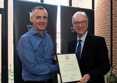 Prof Gordon Harold and Prof Michael Davies Pro V-C Research Sussex Impact Awards 2018