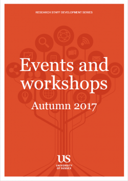 Research Staff Development Series Autumn 2017 Events and Workshops