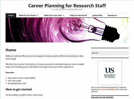 Career Planning website - screenshot