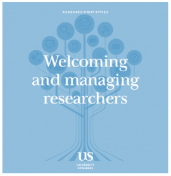 Cover page of pamphlet for PIs welcoming new researchers