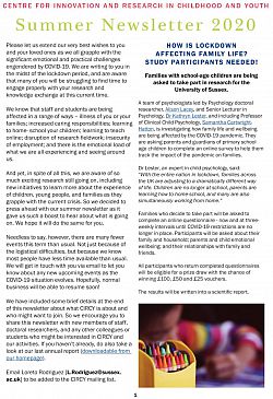 CIRCY summer newsletter 2020 cover