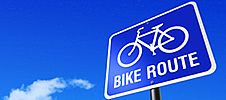 Bike route sign